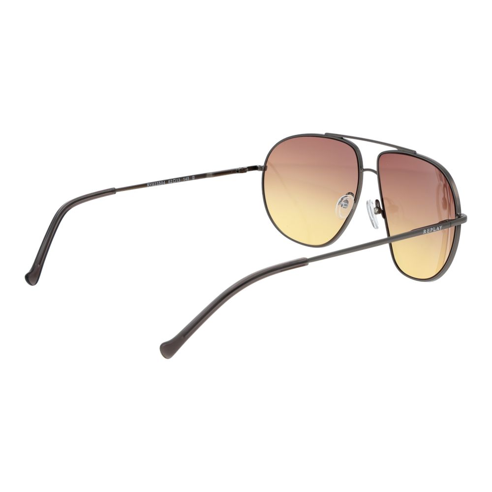 Replay Gray Metal Sunglasses
