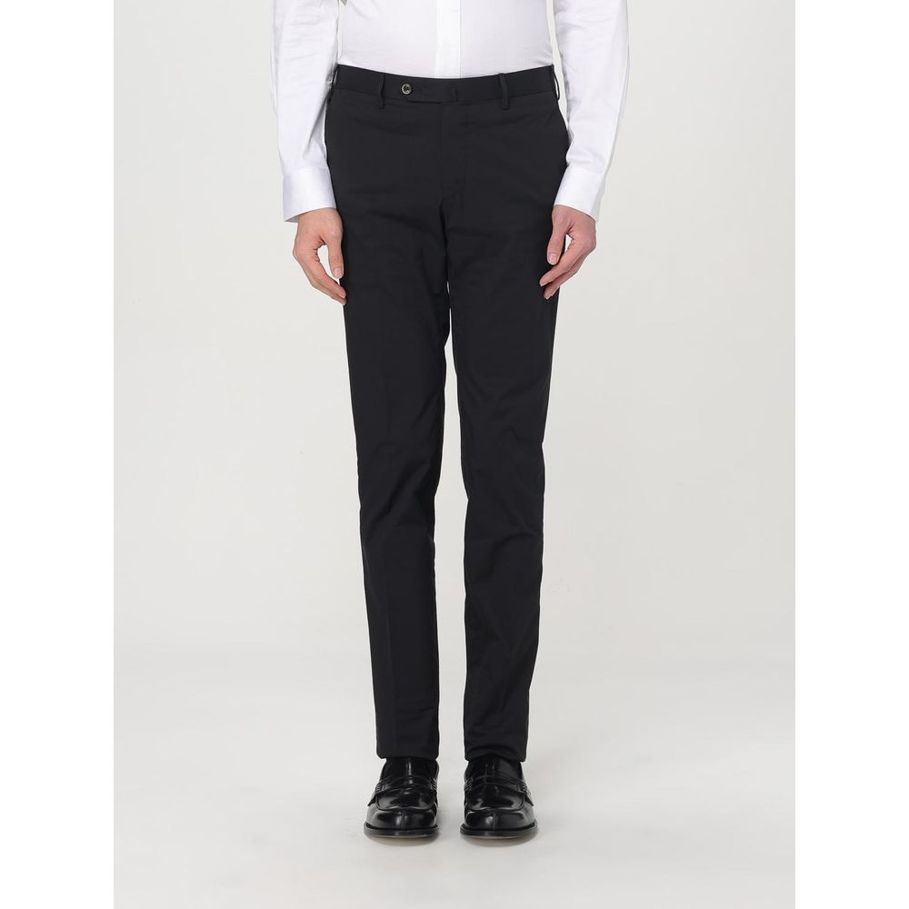 PT Torino Black Cotton Dress Pants