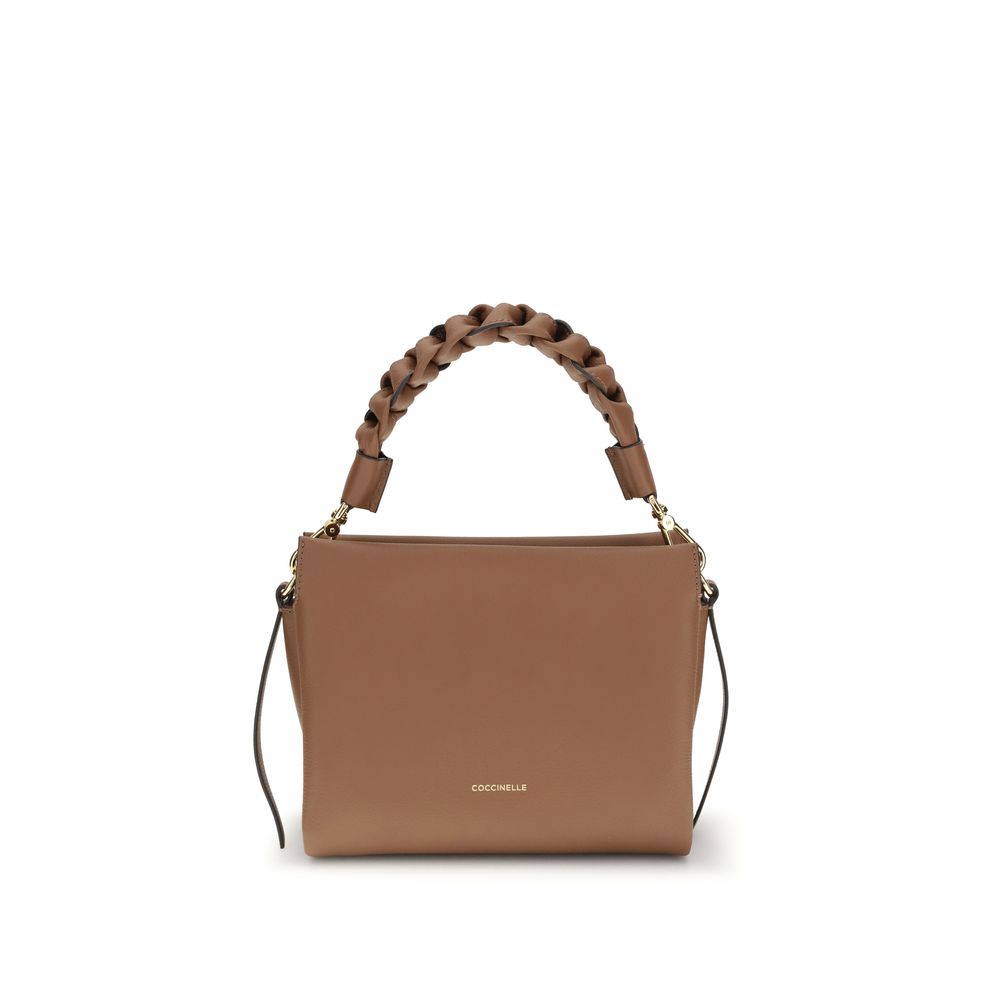 Coccinelle Beige Calf Leather Bos Taurus Shoulder Bag
