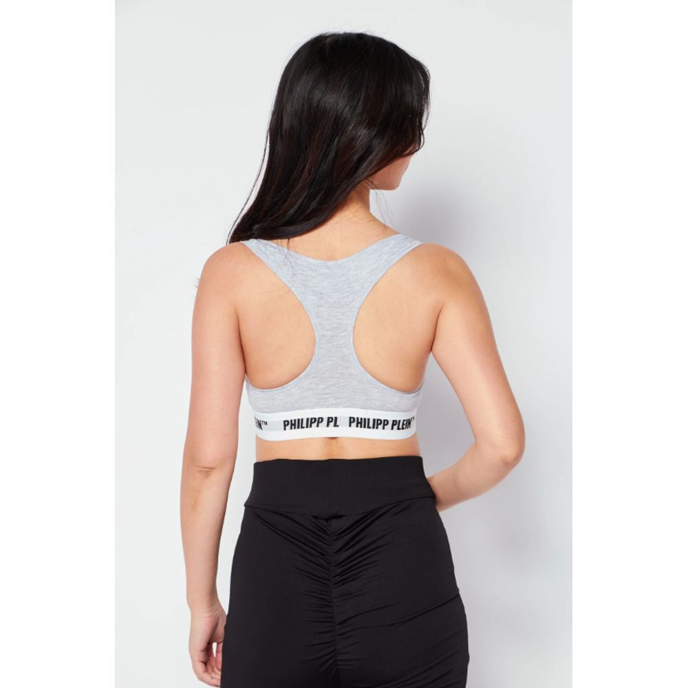 Philipp Plein Gray Cotton Tank Tops