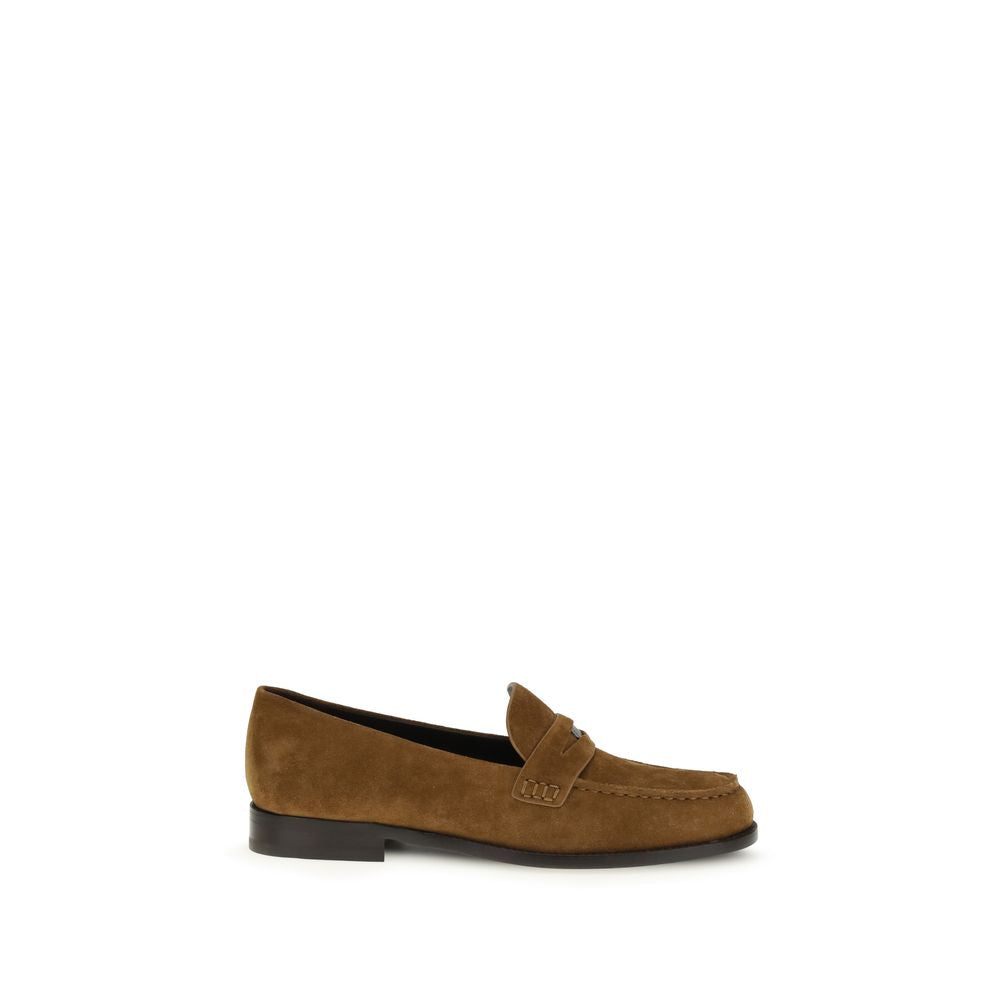 Tory Burch Beige Calf Leather Bos Taurus Slip-On Loafers - BrandFit 88