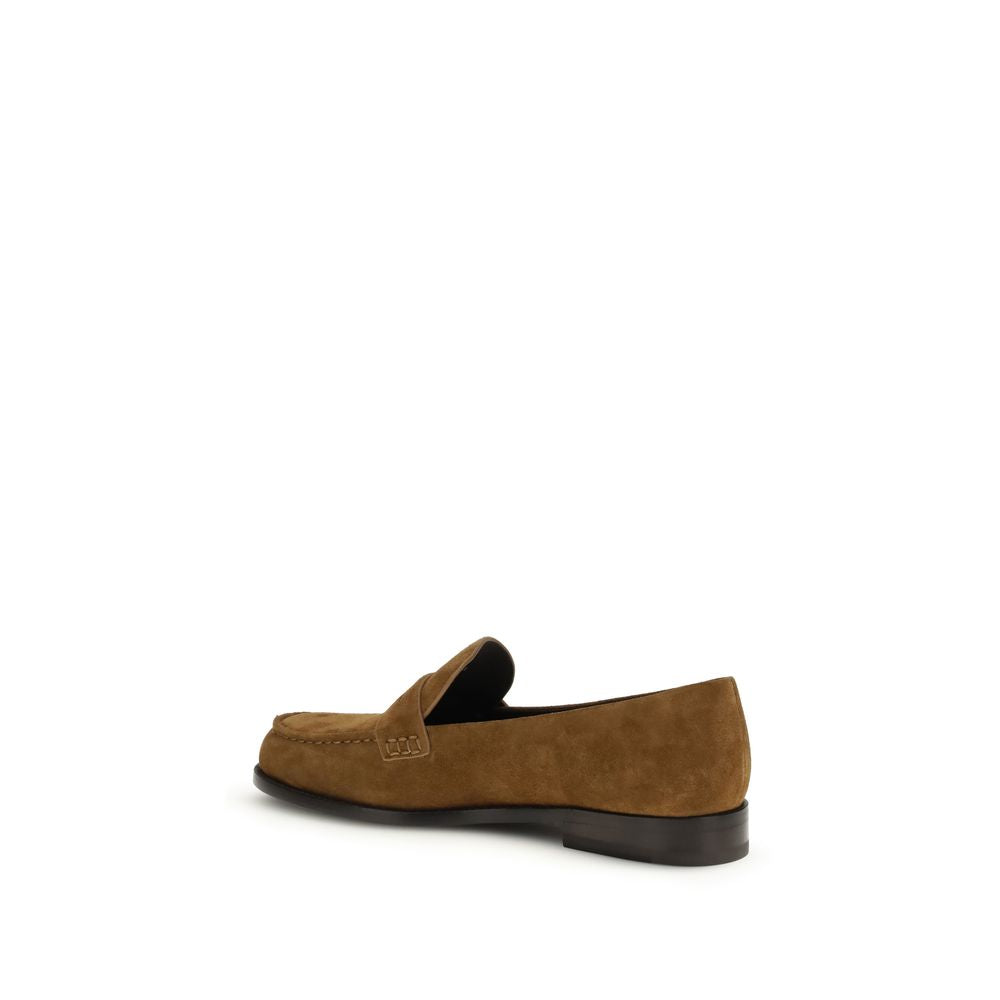 Tory Burch Beige Calf Leather Bos Taurus Slip-On Loafers - BrandFit 88
