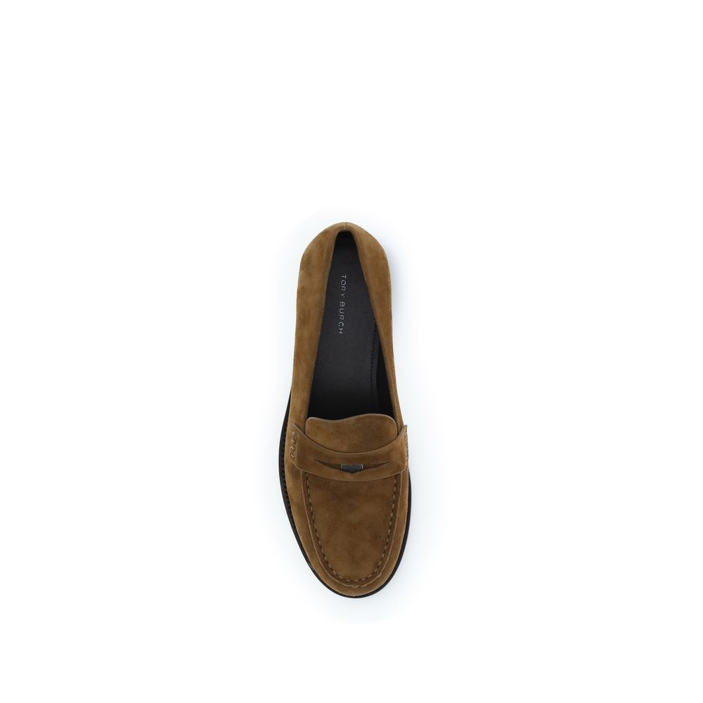 Tory Burch Beige Calf Leather Bos Taurus Slip-On Loafers - BrandFit 88