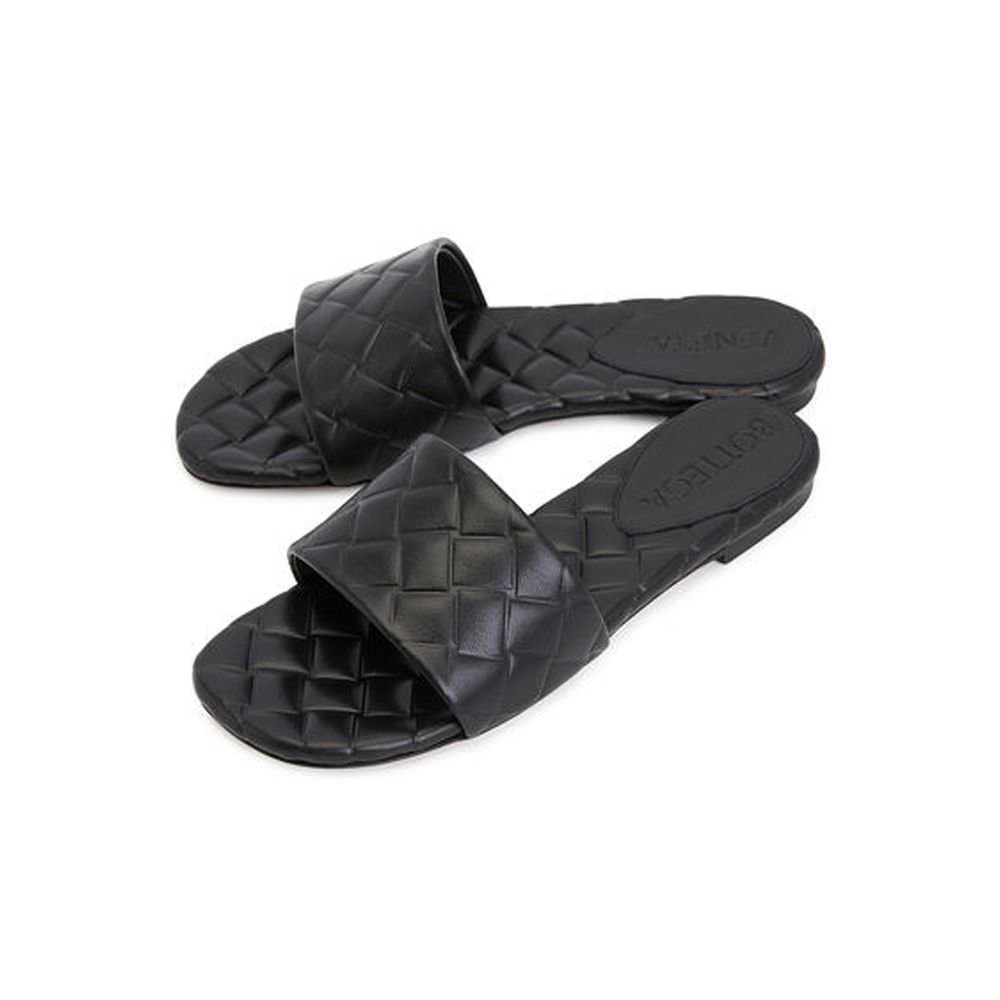 Bottega Veneta Black Lamb Leather Mules - BrandFit 88