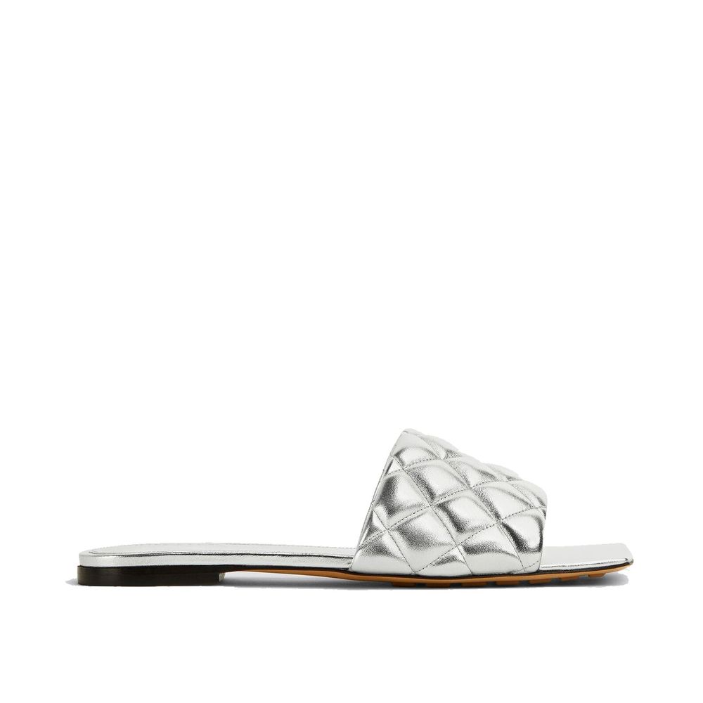Bottega Veneta Silver Calfskin Sandals - BrandFit 88