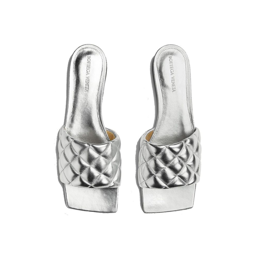 Bottega Veneta Silver Calfskin Sandals - BrandFit 88