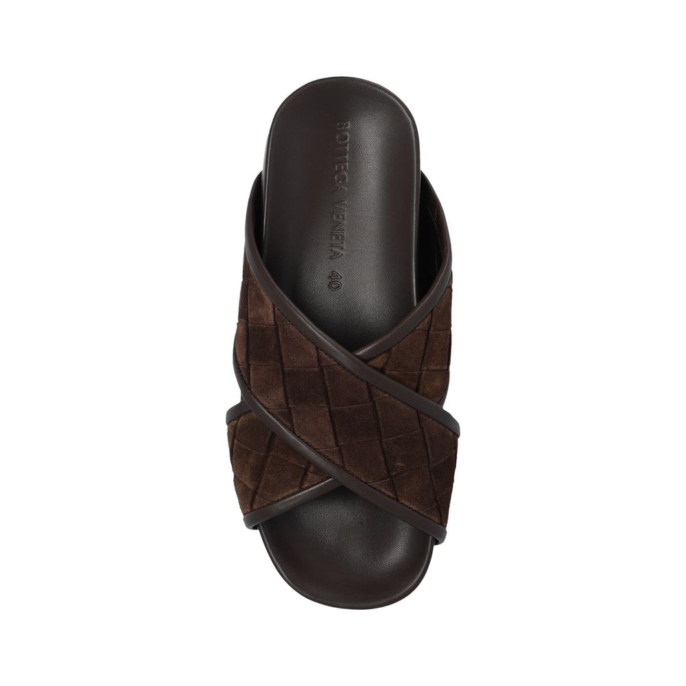 Bottega Veneta Brown Lamb Leather Sandals - BrandFit 88