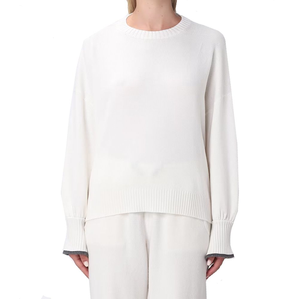 Brunello Cucinelli White Cashmere Cashmere Sweater - BrandFit 88