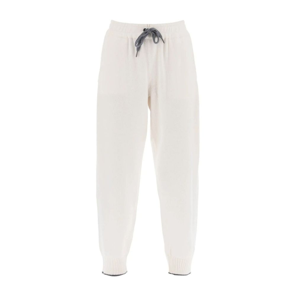 Brunello Cucinelli White Cashmere Athletic Pants - BrandFit 88