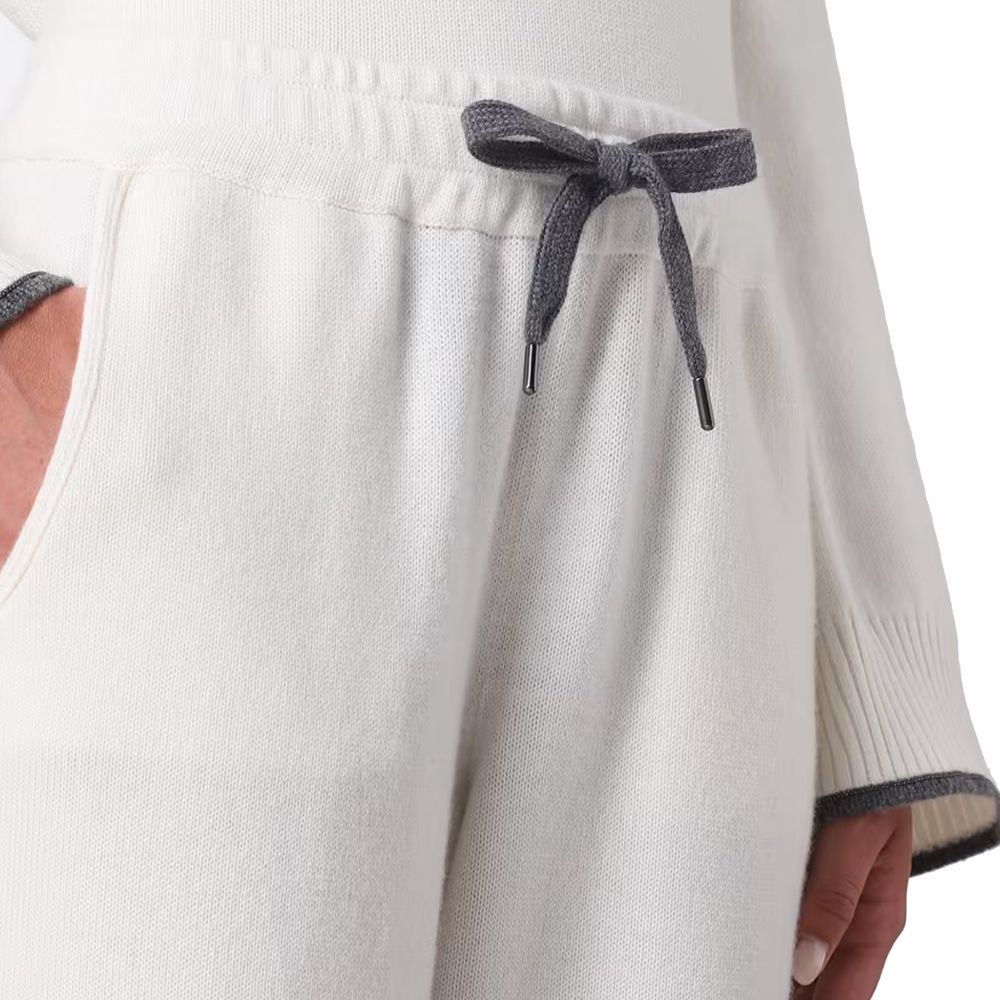 Brunello Cucinelli White Cashmere Athletic Pants - BrandFit 88