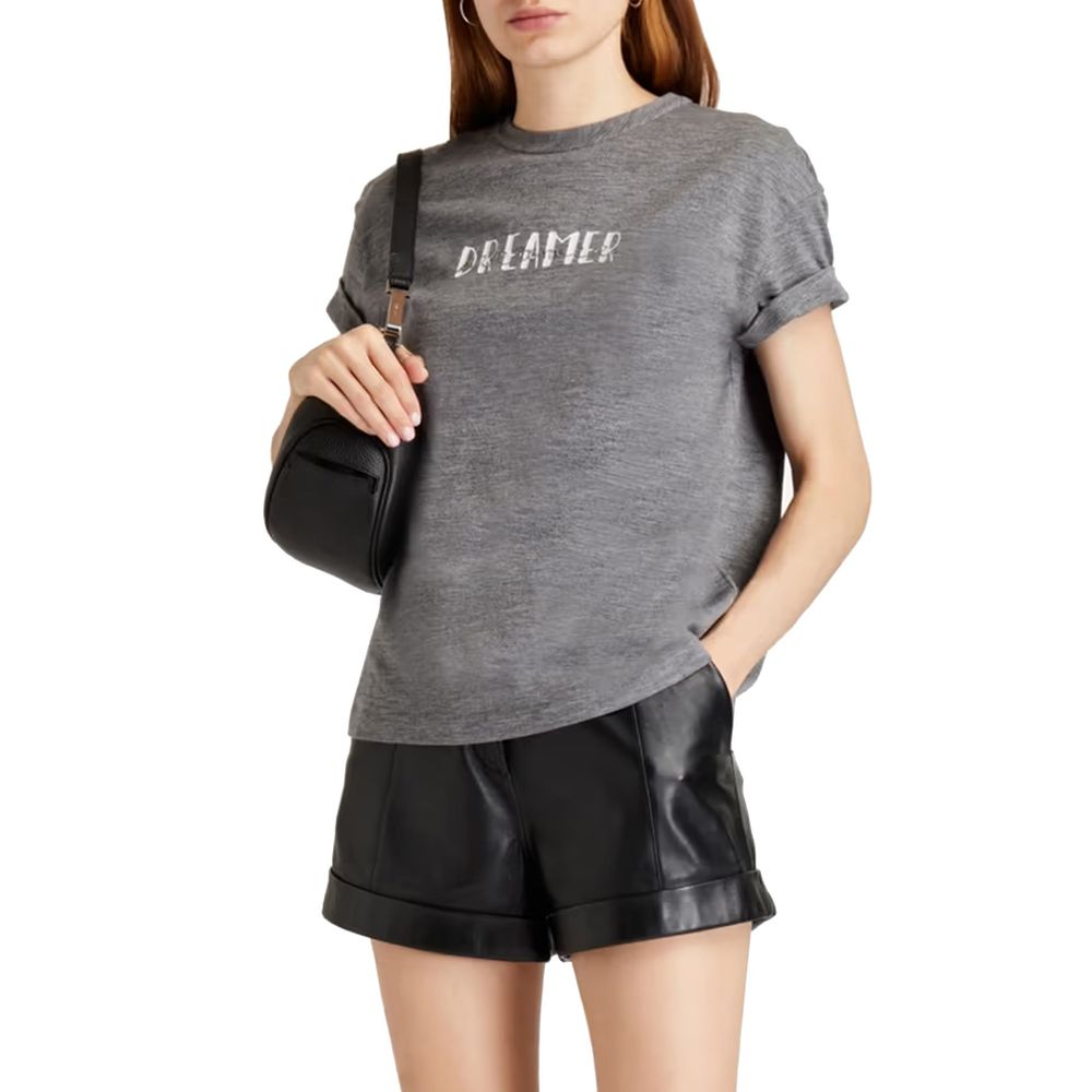 Brunello Cucinelli Gray Elastane T-Shirt - BrandFit 88