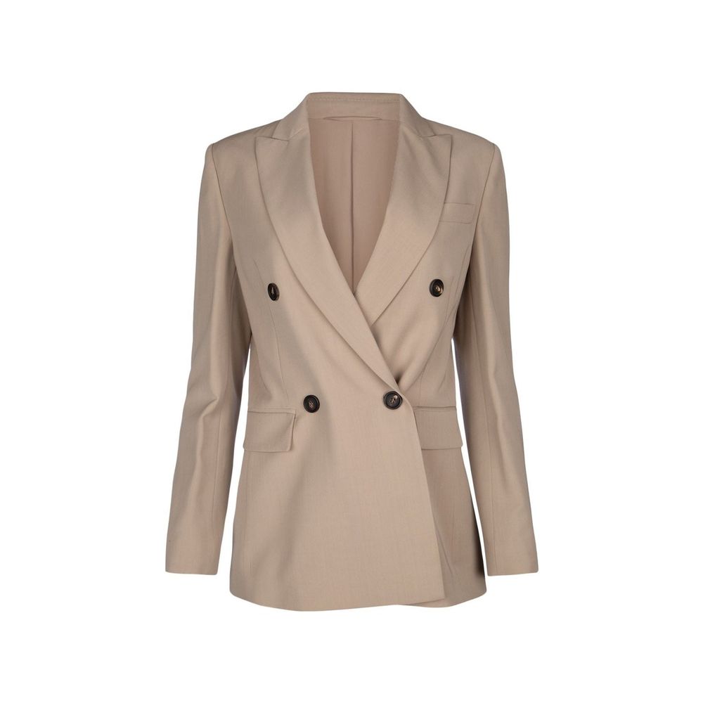 Brunello Cucinelli Beige Virgin Wool Blazer - BrandFit 88