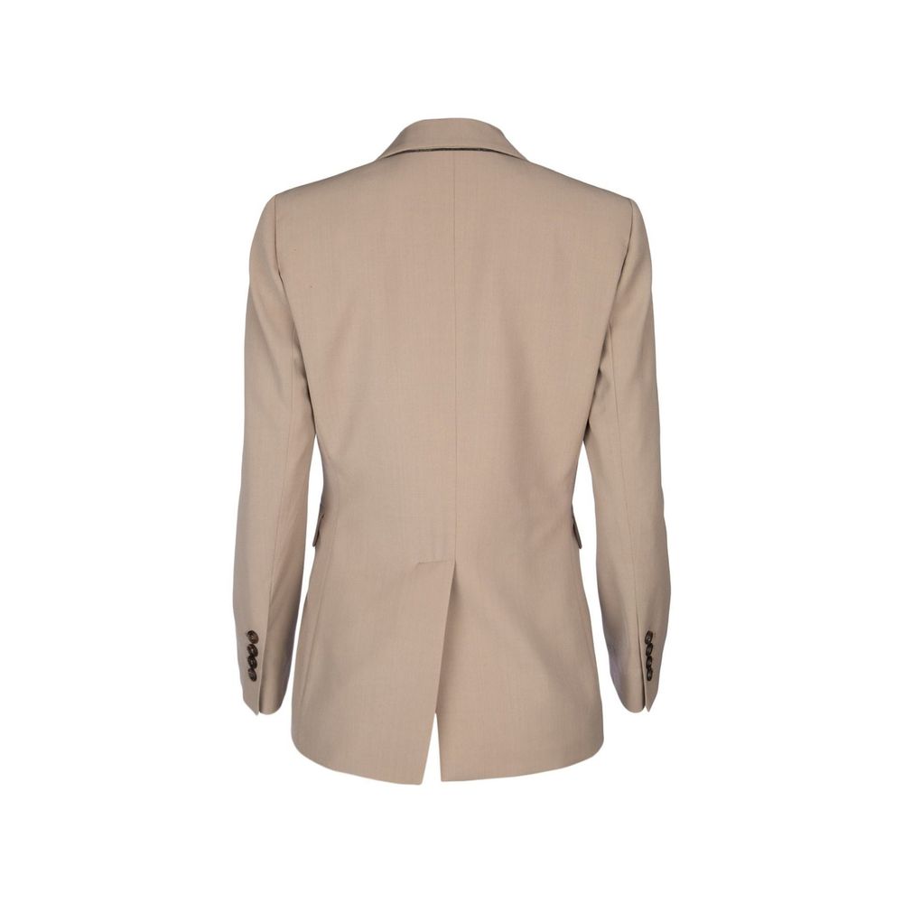 Brunello Cucinelli Beige Virgin Wool Blazer - BrandFit 88
