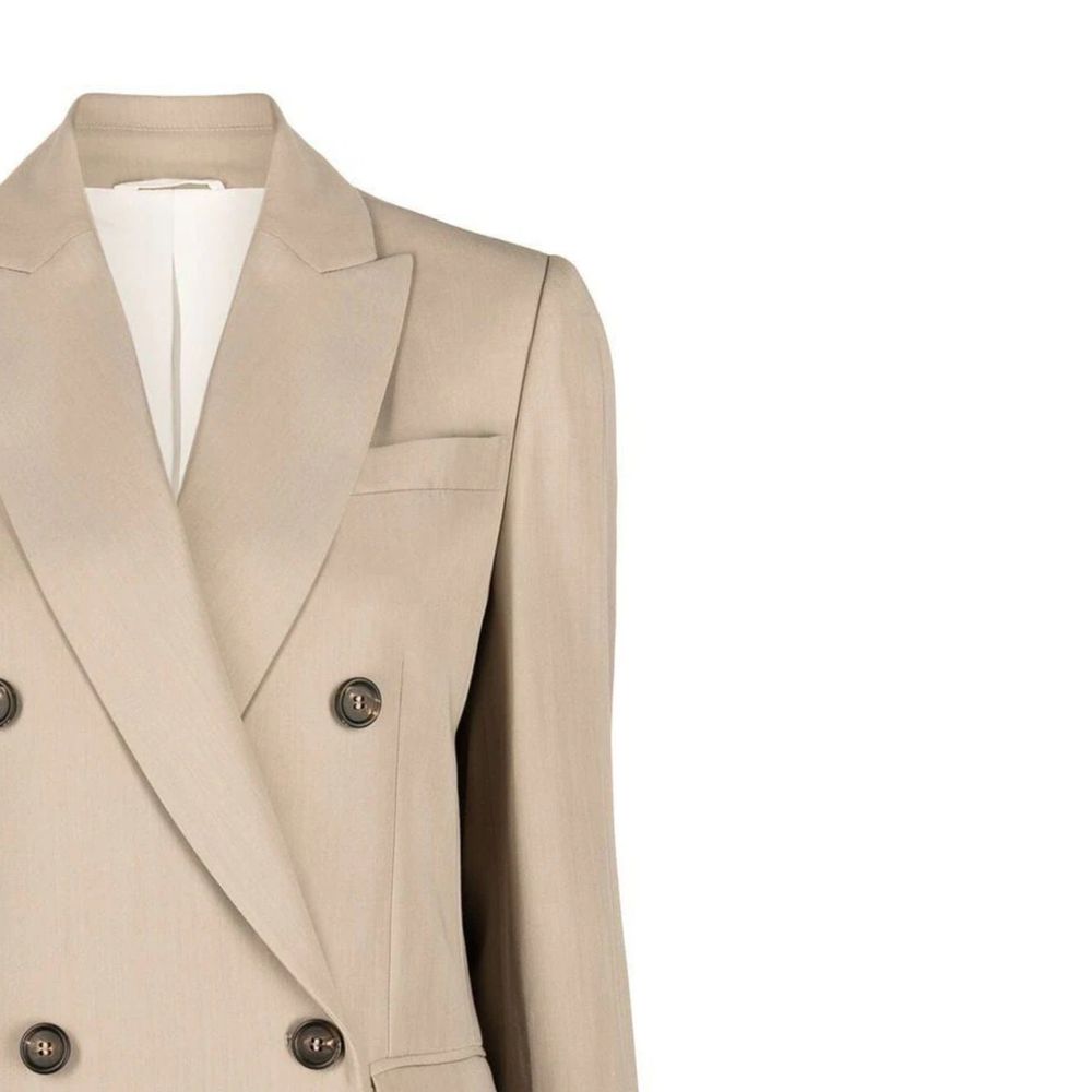 Brunello Cucinelli Beige Virgin Wool Blazer - BrandFit 88