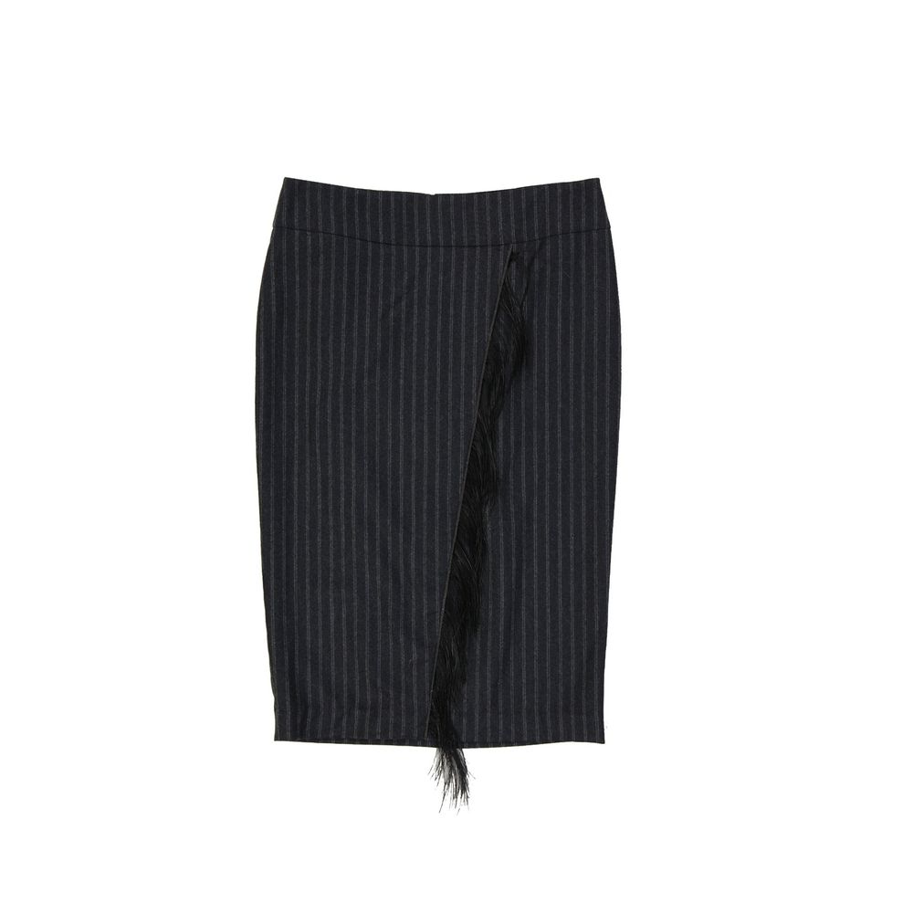 Brunello Cucinelli Gray Virgin Wool Midi Skirt - BrandFit 88