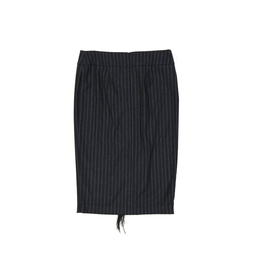 Brunello Cucinelli Gray Virgin Wool Midi Skirt - BrandFit 88