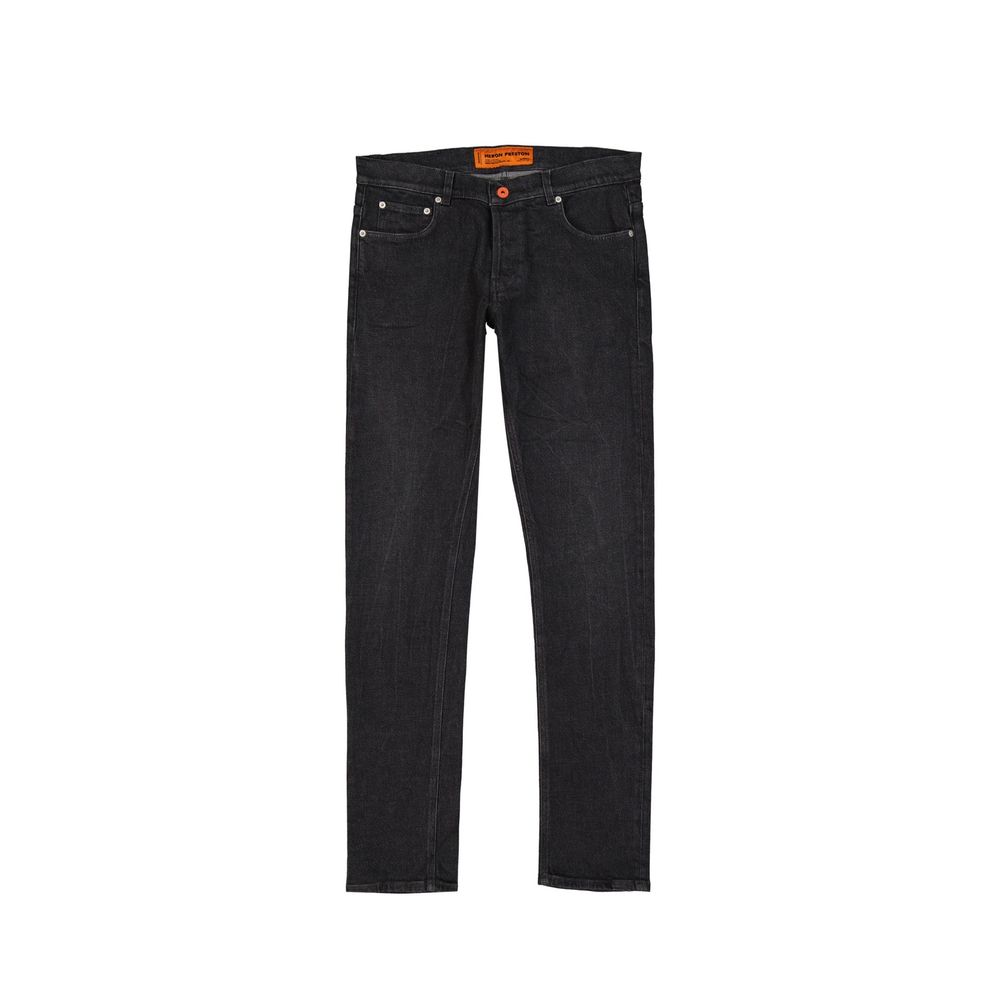 Heron Preston Black Cotton Slim Fit Jeans