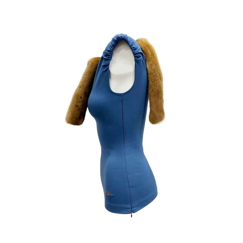 Dsquared² Blue Viscose Tank Tops - BrandFit 88