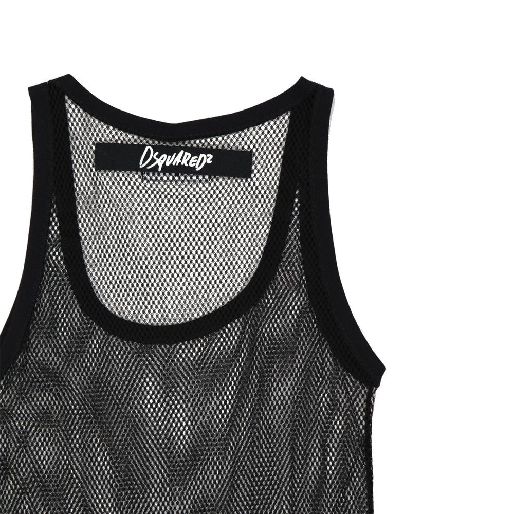 Dsquared² Black Cotton Tank Tops - BrandFit 88