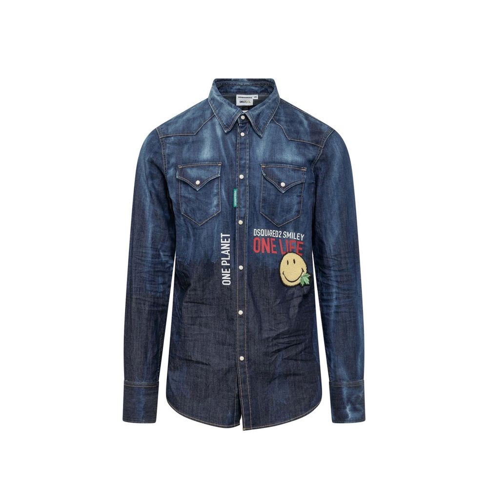 Dsquared² Blue Denim Shirt - BrandFit 88
