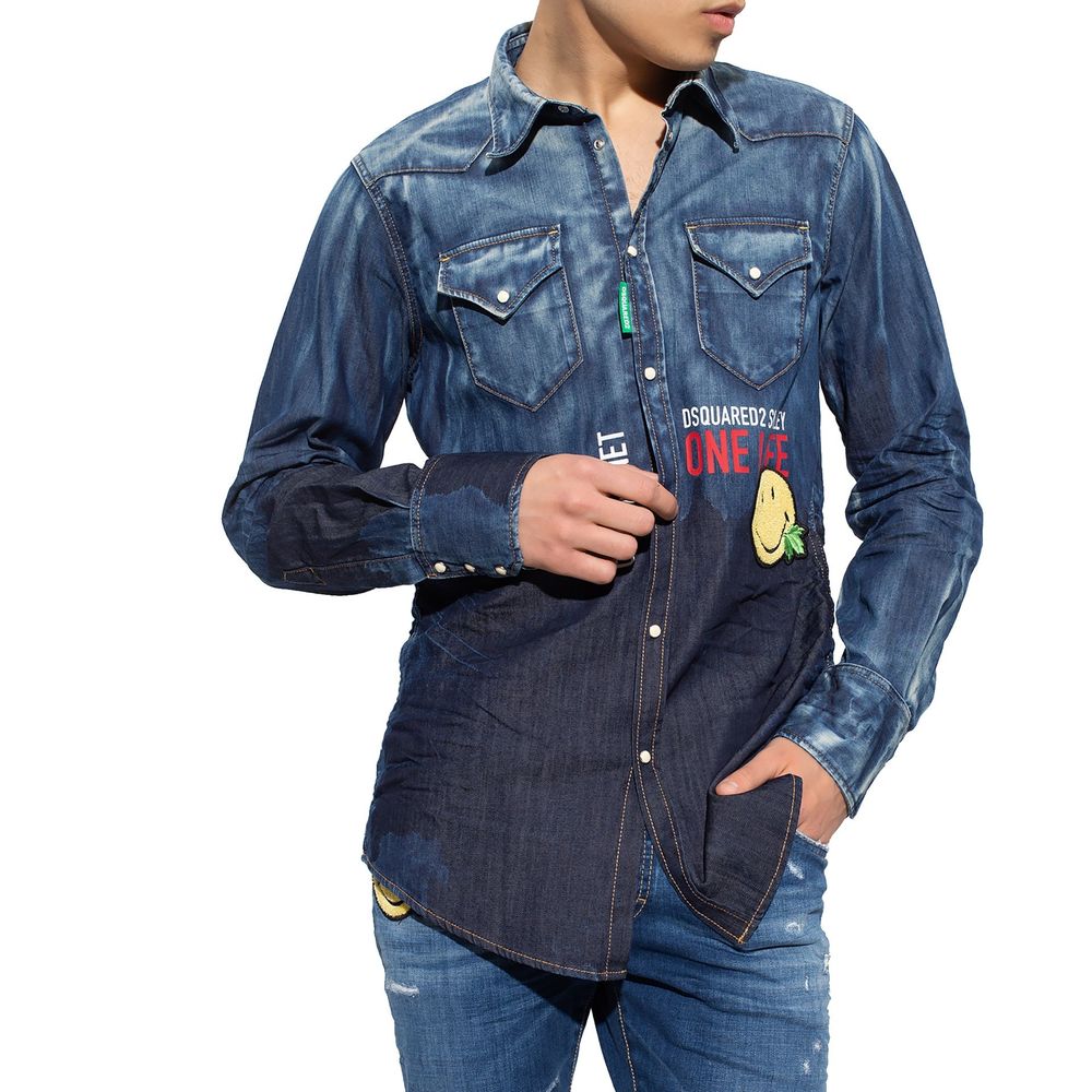 Dsquared² Blue Denim Shirt - BrandFit 88