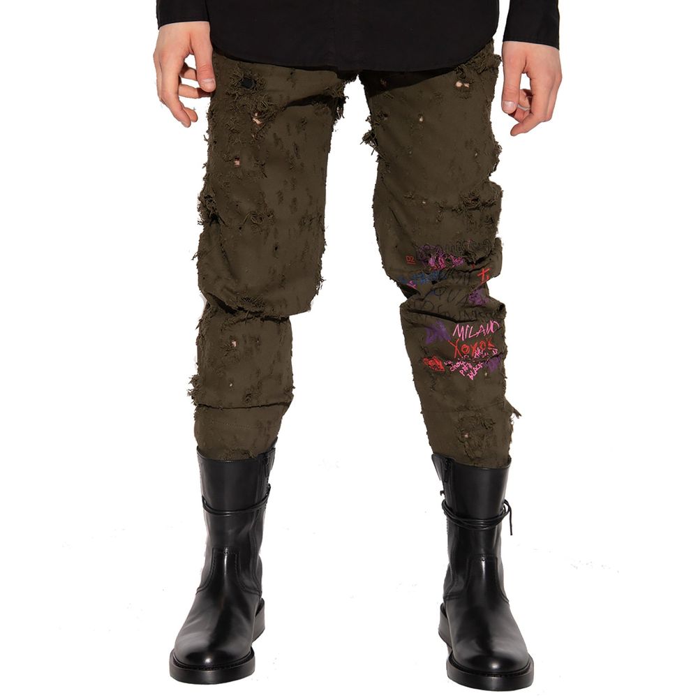 Dsquared² Bicolor Cotton Casual Pants - BrandFit 88