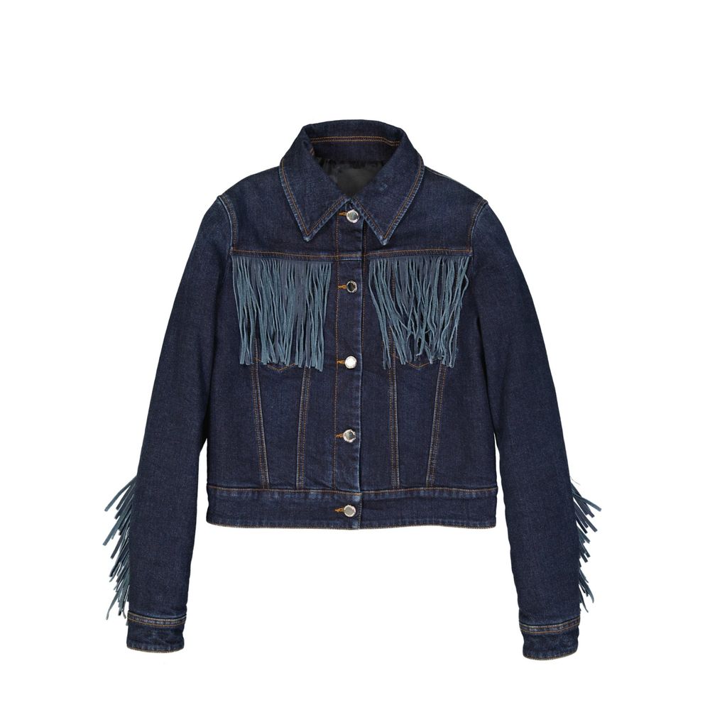 Frankie Morello Blue Cotton Denim Jacket - BrandFit 88