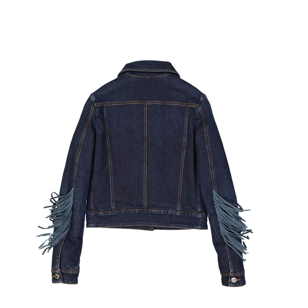 Frankie Morello Blue Cotton Denim Jacket - BrandFit 88