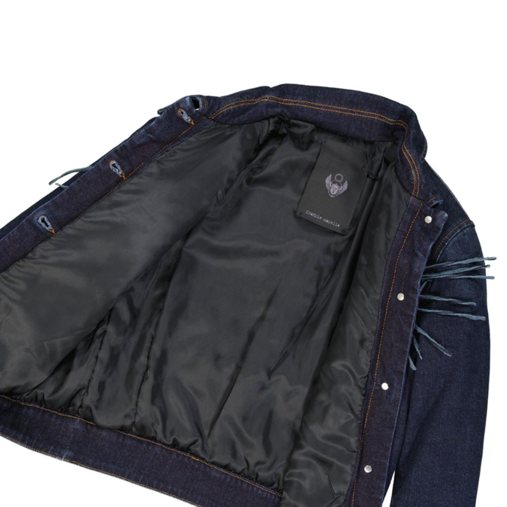 Frankie Morello Blue Cotton Denim Jacket - BrandFit 88