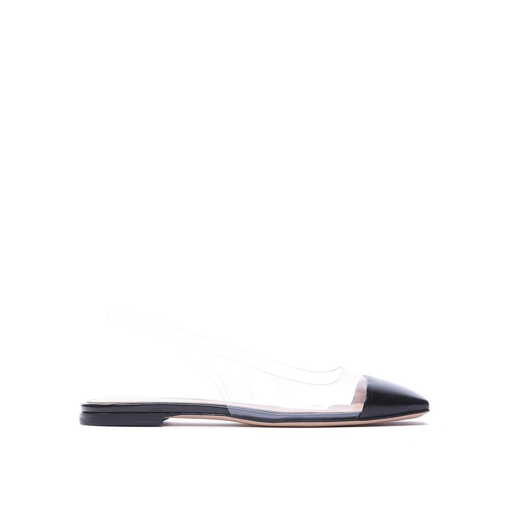 Gianvito Rossi Black Plexiglass Flats