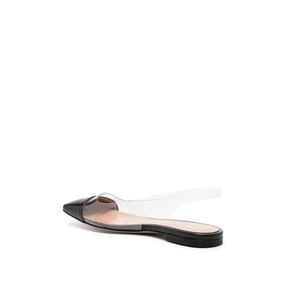 Gianvito Rossi Black Plexiglass Flats