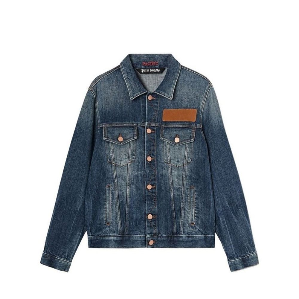 Palm Angels Blue Cotton Denim Jacket - BrandFit 88