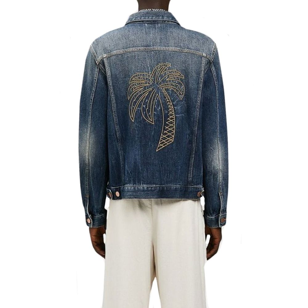 Palm Angels Blue Cotton Denim Jacket - BrandFit 88