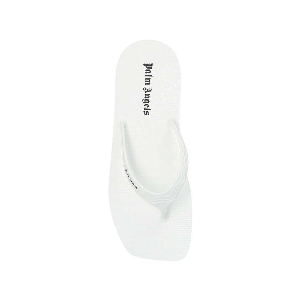 Palm Angels White Rubber Slides - BrandFit 88
