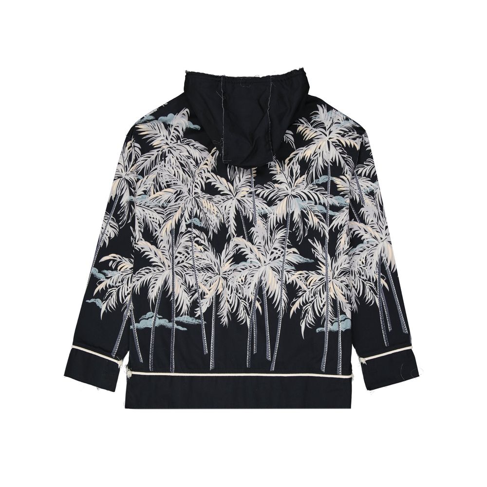 Palm Angels Black Cotton Pattern Shirt - BrandFit 88
