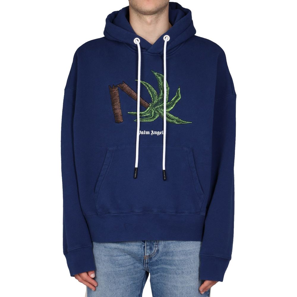 Palm Angels Blue Cotton Sweatshirt - BrandFit 88