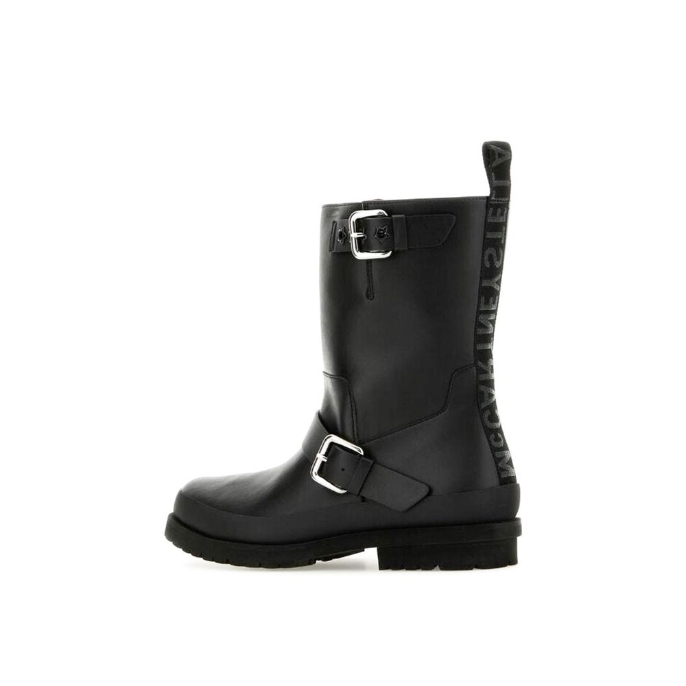 Stella McCartney Black Polyester Lace-Up Boots - BrandFit 88