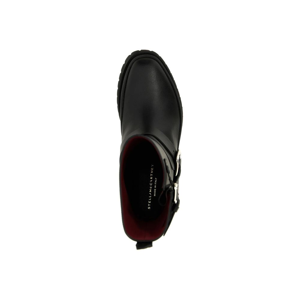 Stella McCartney Black Polyester Lace-Up Boots - BrandFit 88