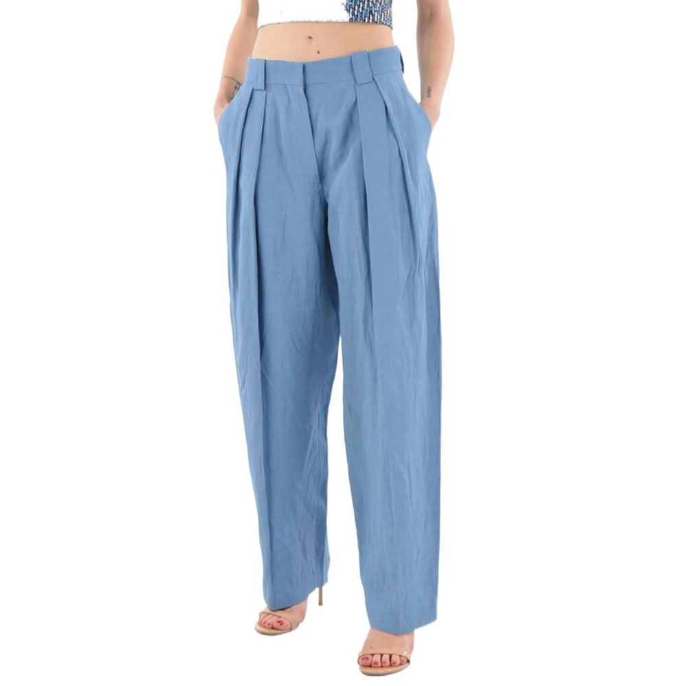 Stella McCartney Blue Linen Casual Pants - BrandFit 88
