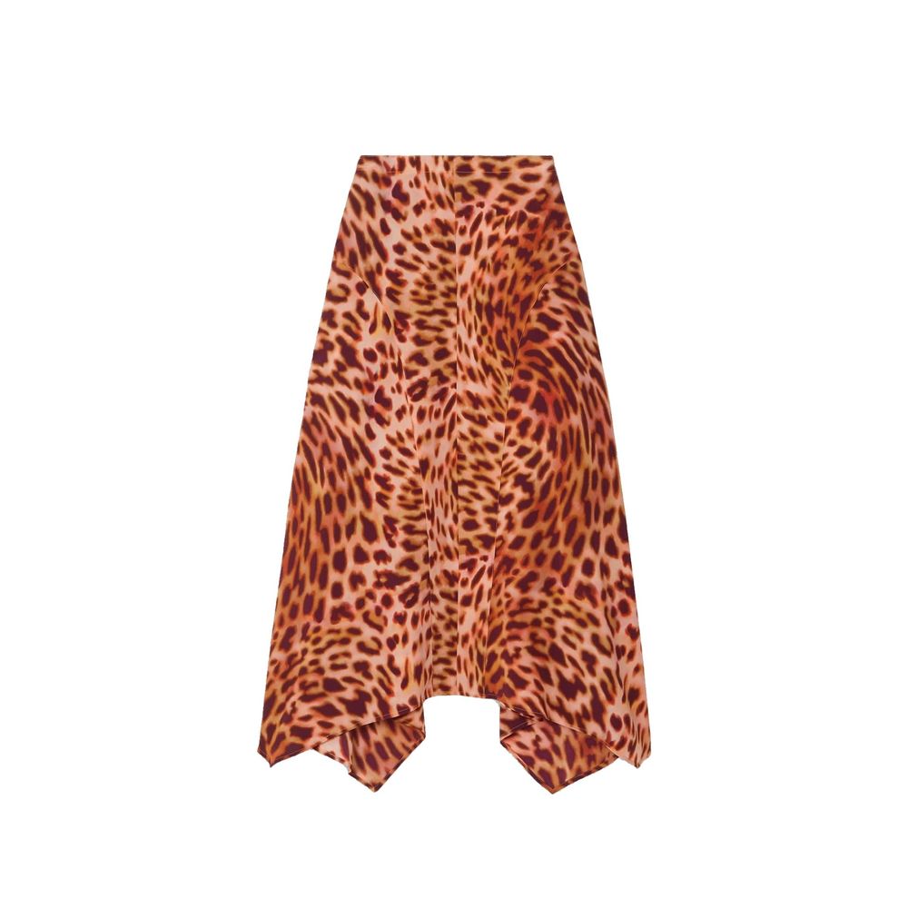 Stella McCartney Orange Silk Midi Skirt - BrandFit 88