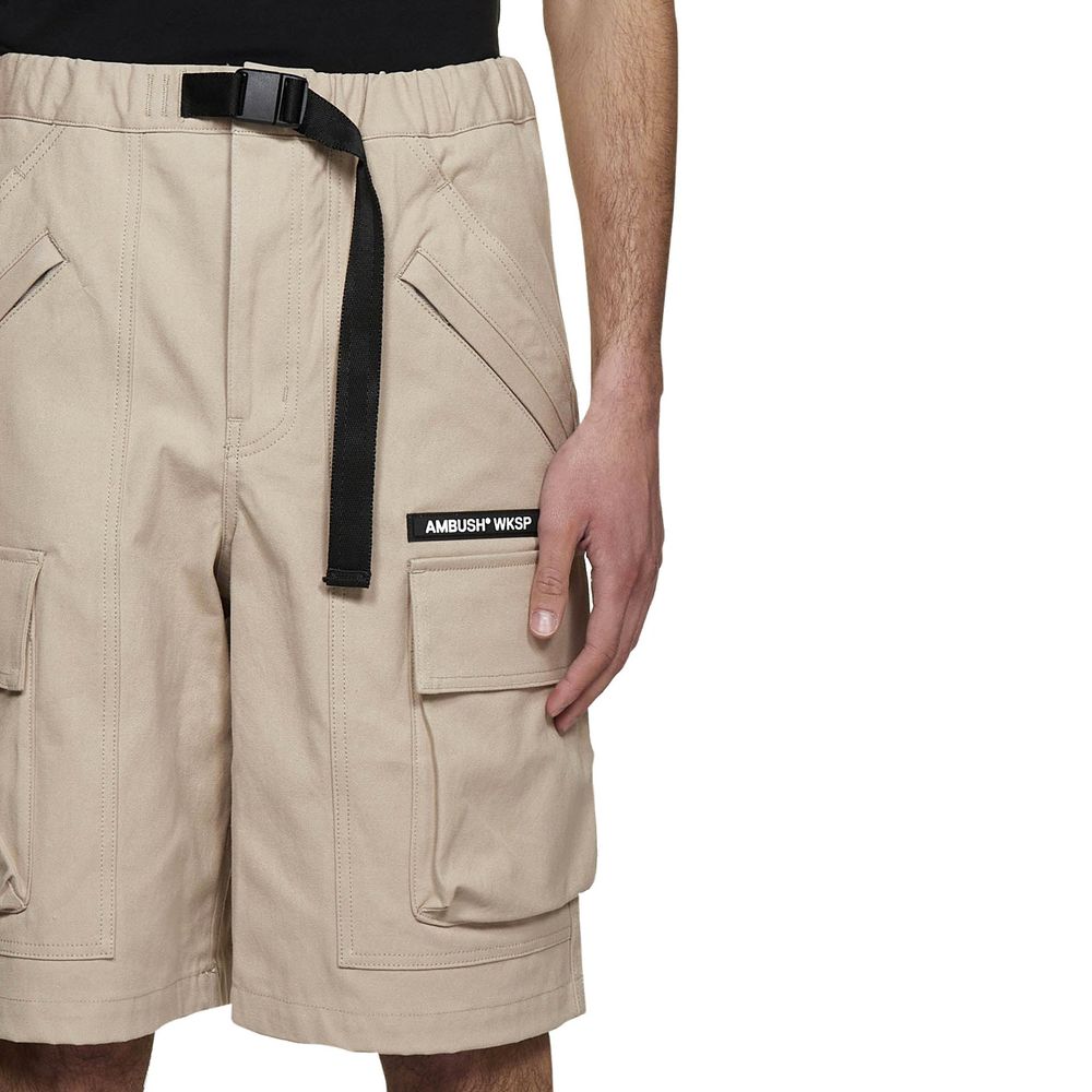 Ambush Beige Cotton Bermuda Shorts - BrandFit 88