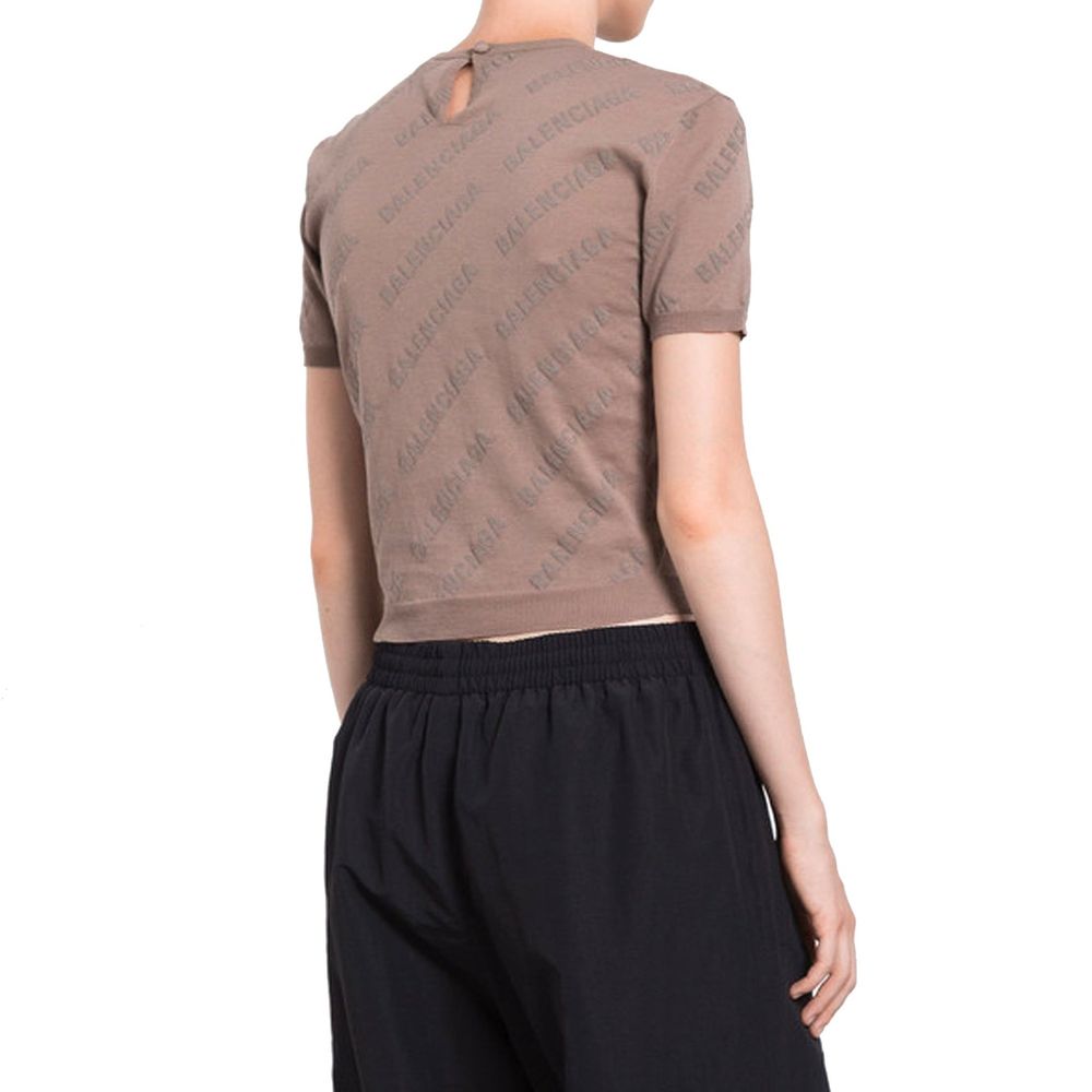 Balenciaga Brown Cotton Tank Tops