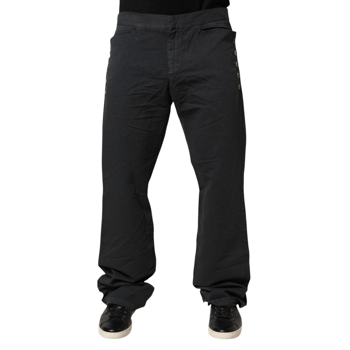 Just Cavalli Black Straight Fit Mid Waist Denim Trouser Jeans - BrandFit 88