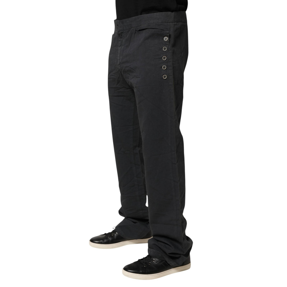 Just Cavalli Black Straight Fit Mid Waist Denim Trouser Jeans - BrandFit 88