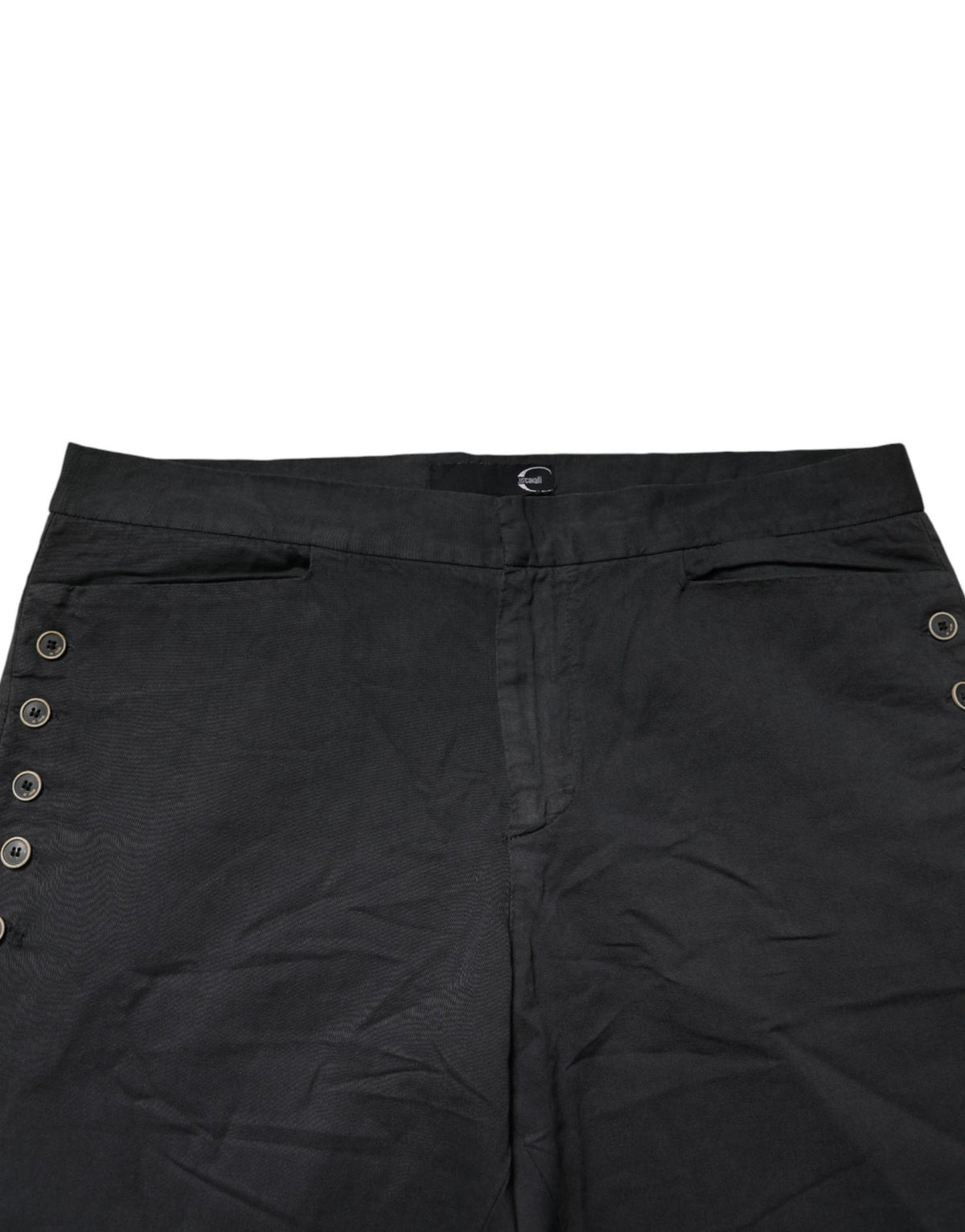 Just Cavalli Black Straight Fit Mid Waist Denim Trouser Jeans - BrandFit 88