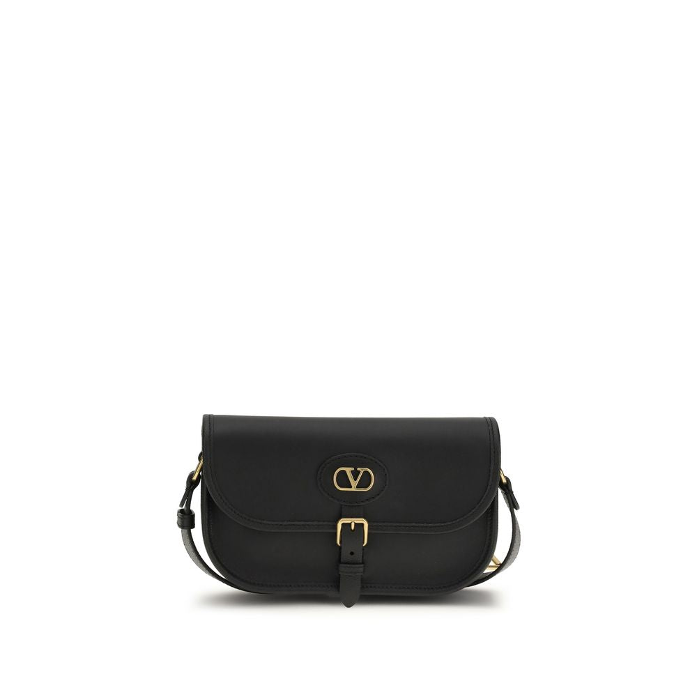 Valentino Garavani Black Calf Leather Bos Taurus Shoulder Bag - BrandFit 88