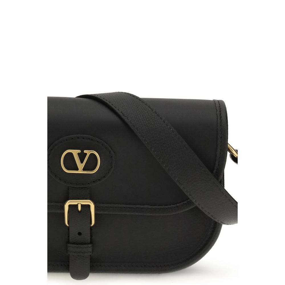 Valentino Garavani Black Calf Leather Bos Taurus Shoulder Bag - BrandFit 88
