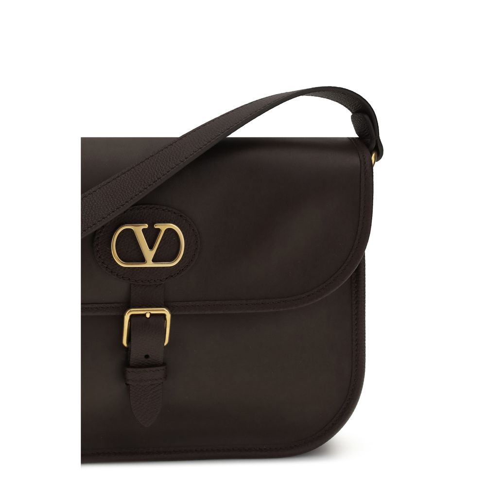 Valentino Garavani Brown Calf Leather Bos Taurus Shoulder Bag - BrandFit 88