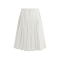 Prada White Cotton Long Skirt