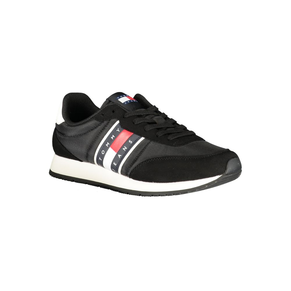 Tommy Hilfiger Black Polyurethane Men Sneaker